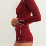 Slip on Shorts - Merlot