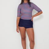 High Noon Rashguard - Merlot Stripe