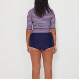 High Noon Rashguard - Merlot Stripe